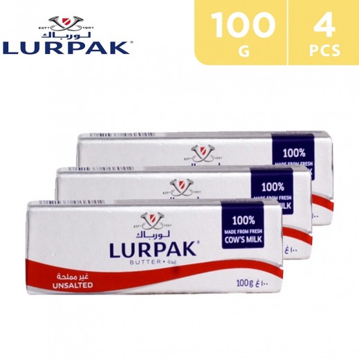 Lurpak Lactic Butter Unsalted 4 x 100 g - delivered by Taw9eel Fast