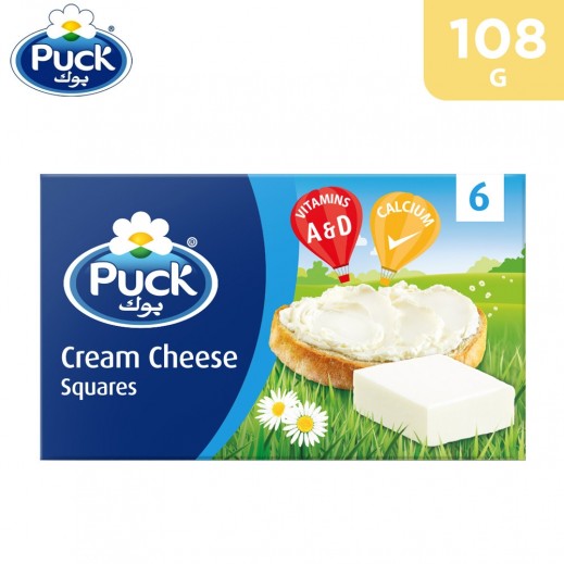 Puck Cream Cheese Squares 108 g - delivered by Taw9eel Fast