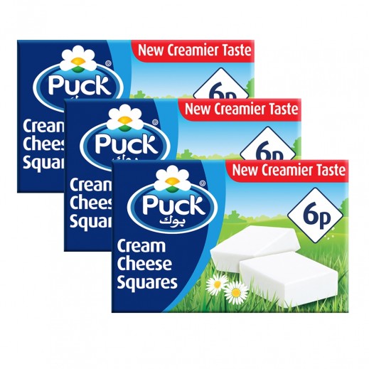 Puck Cream Cheese Squares 3 x 108g