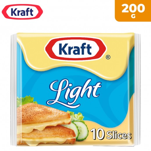 Kraft Light Cheese 10 Slices 200 g - delivered by Taw9eel Fast