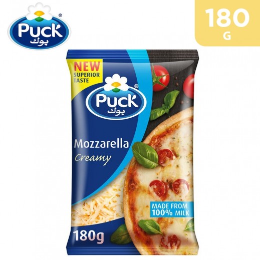 Puck Shredded Creamy Mozzarella 180 g - delivered by Taw9eel Fast