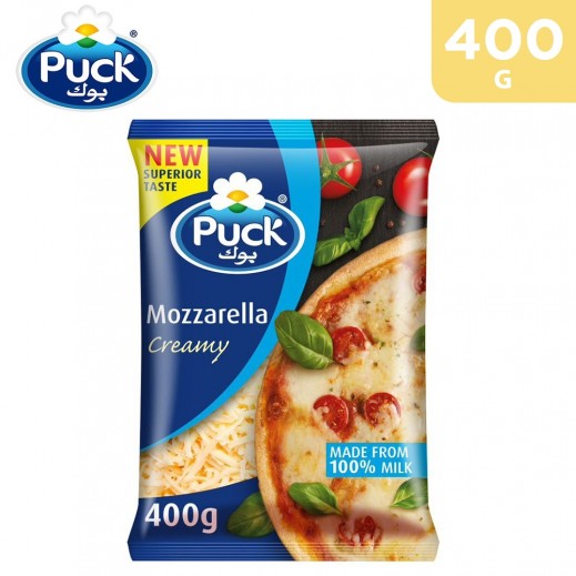 Puck Shredded Creamy Mozzarella 400 g - delivered by Taw9eel Fast
