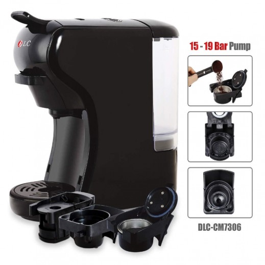 Buy DLC 1450W 3 in 1 Capsule Coffee Machine توصيل