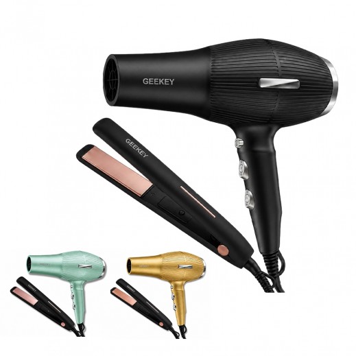 Geekey Professional Quick Dry Hair Dryer & Straightner 8000W