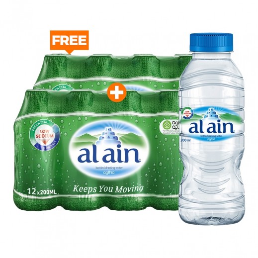 Al Ain Natural Mineral Water 12 × 200ml - 1+1 Free