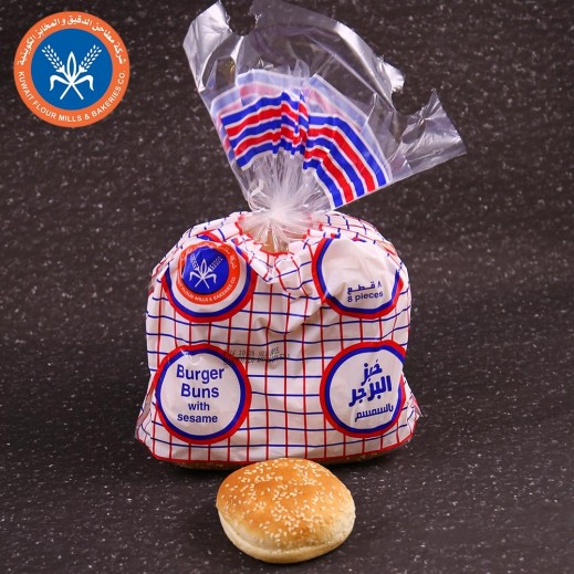 KFM Hamburger Sesame 8 Buns 480 g - delivered by Taw9eel Fast