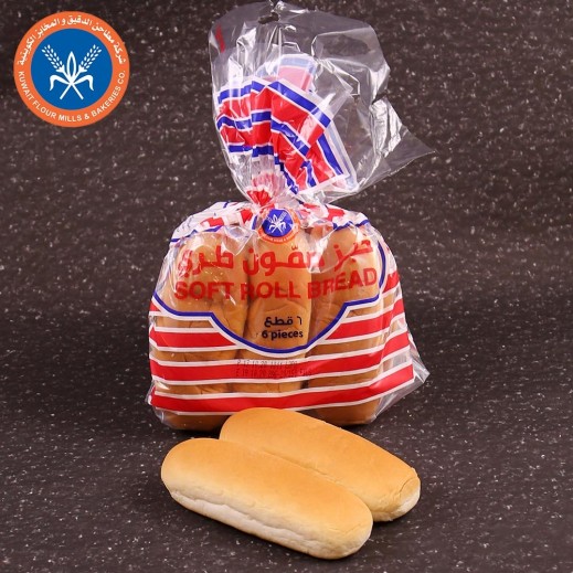 KFM Soft Roll Bread 6 Pcs - 300 g - delivered by Taw9eel Fast