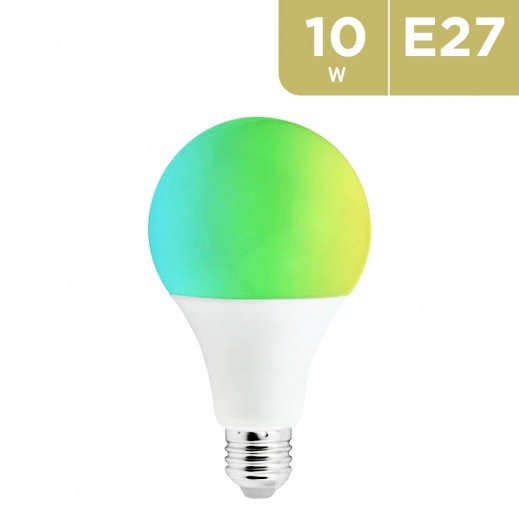LED RGB Light Bulb 10W E27 with Remote Control - delivered by Taw9eel Fast