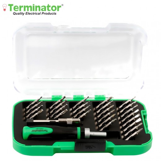 Terminator Ratchet Screwdriver Bits Set 28 Pcs  