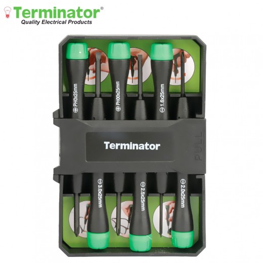 Terminator Precision Screwdriver Set 6 Pcs With Plastic Handle