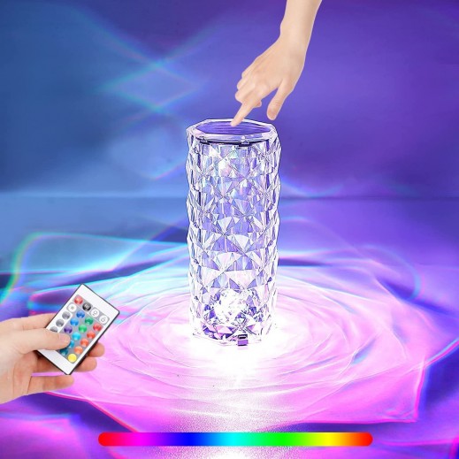 Rose Diamond Table Lamp USB Charging Touch Lamp