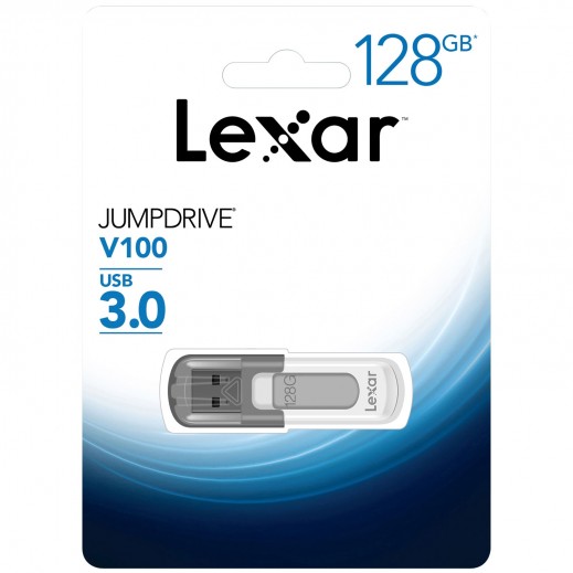 Lexar JumpDrive V100 USB 3.0 Flash Drive – 128GB - delivered by Taw9eel Fast
