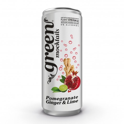 Green Cola Mocktails Pomegranate, Ginger & Lime Soft Drink 330 ml - delivered by Taw9eel Fast