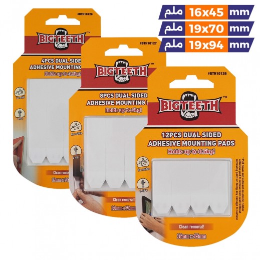 Bigteeth Dual Sided Adhesive Mounting Pads 