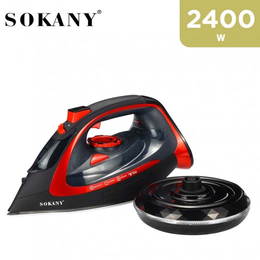 Sokany 2400W steam iron - Black&Red