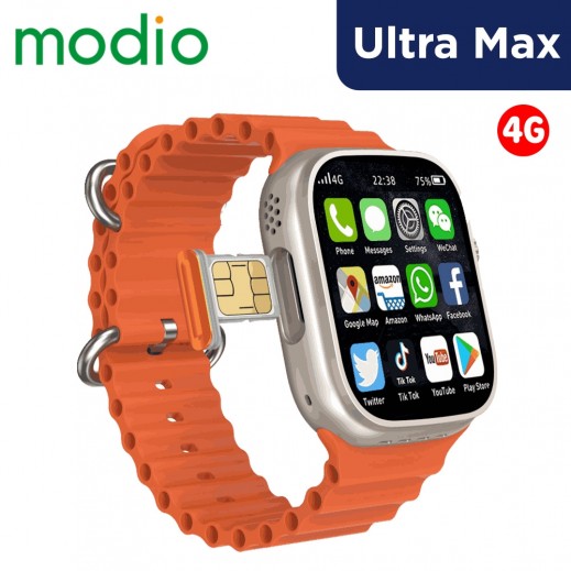 4G Ultra Max Smartwatch with 3 Straps by Modio