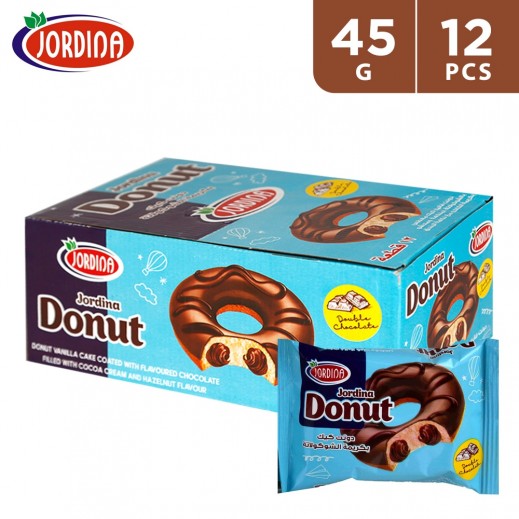 Jordina Double Chocolate Donut 12 x 45 g - delivered by Taw9eel Fast