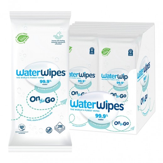 WaterWipes 99.9% Water On the Go 16 x 28 Wipes  - delivered by Taw9eel Fast