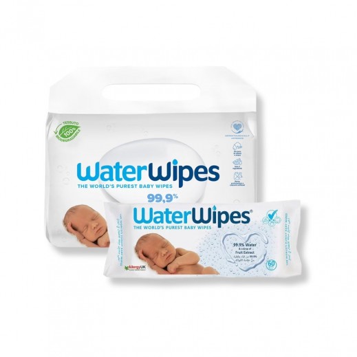 WaterWipes Fruit Extract Baby Wipes 4 x 60 Wipes (3 Pck)