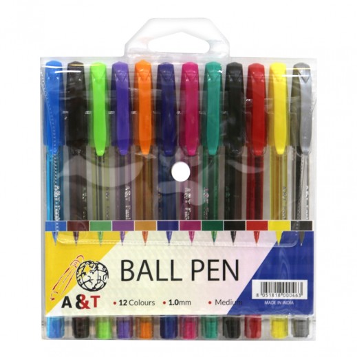 Buy Ballpoint Pen Set of 12 Colors توصيل