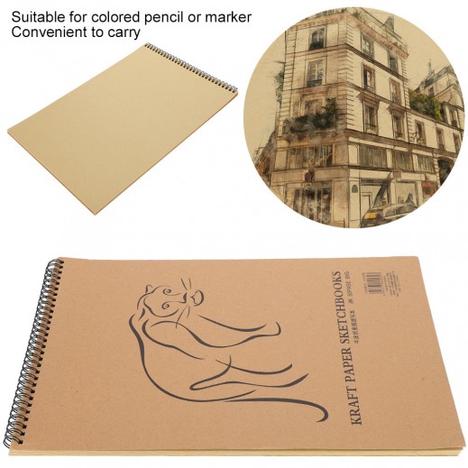 Buy A3 Sketch Book Brown Paper 50 pages 80 g delivered by Atlas