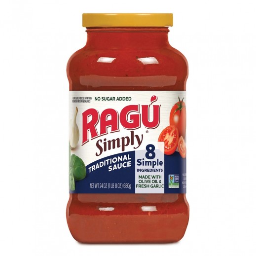 Ragu Simply No Added Sugar Traditional Pasta Sauce 680 g - delivered by Taw9eel Fast
