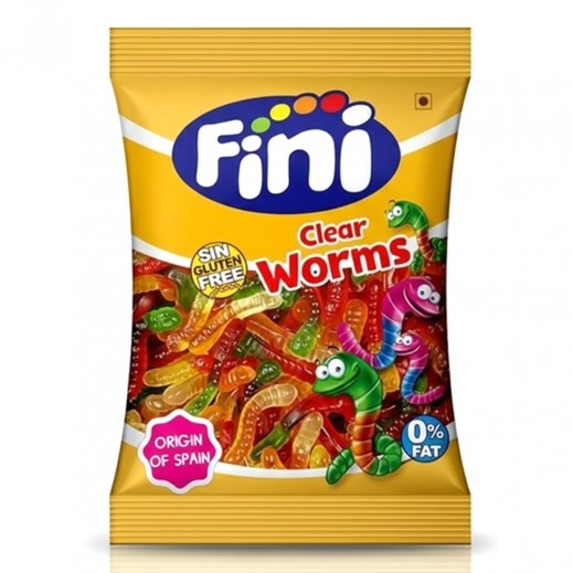 Fini Gluten Free Clear Worms Candy 80g
