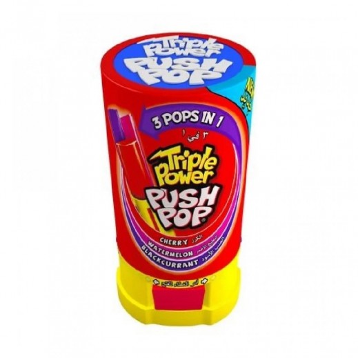 Topps Triple Power Push Pop Red Candy 34g