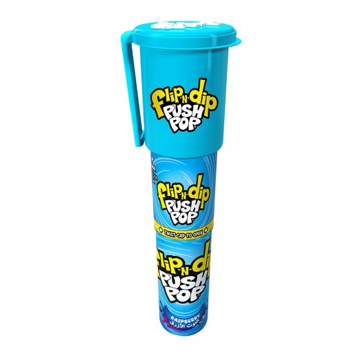 Topps Flip & Dip Push Pop Cola & Blue Raspberry Candy 25g