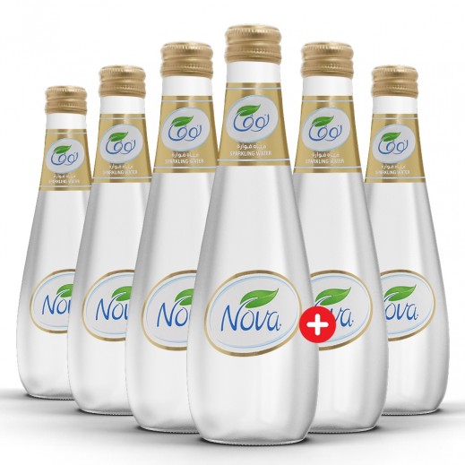 Nova Sparkling Drinking Water Glass Bottles 250 ml (4 + 2 Free)