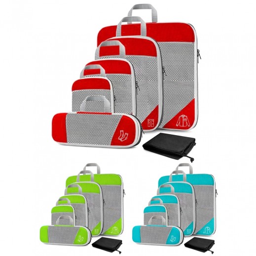 6 Set Premium Compression Travel Packing Cubes - delivered by Taw9eel Fast
