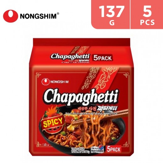 Nongshim Chapagetti Spicy Noodles 5 x 137 g - delivered by Taw9eel Fast