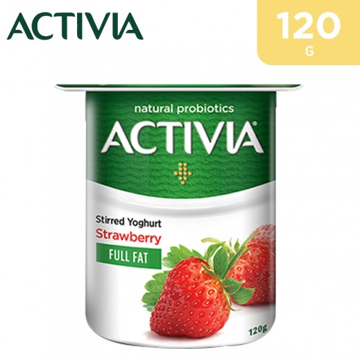 Activia Full Fat Strawberry Stirred Yoghurt 120 g - delivered by Taw9eel Fast