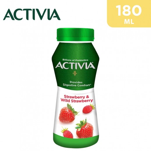 Activia Go Strawberry & Wild Strawberry Yoghurt Drink (180 ml) - delivered by Taw9eel Fast
