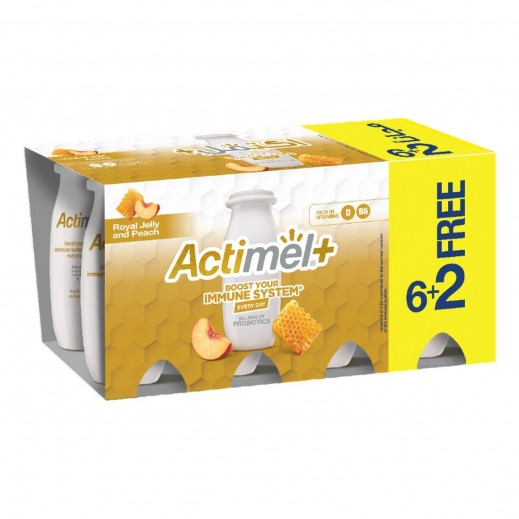 Actimel Peach & Royal Jelly 93 ml (6 + 2 Free)