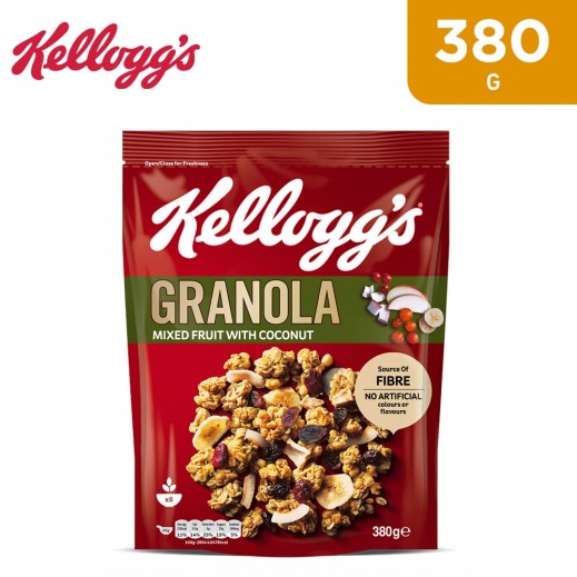 Kelloggs Granola Mix Fruit With Coconut Muesli 380 g - delivered by Taw9eel Fast