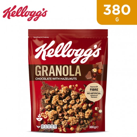 Kelloggs Chocolate With Hazelnut Muesli 380 g - delivered by Taw9eel Fast