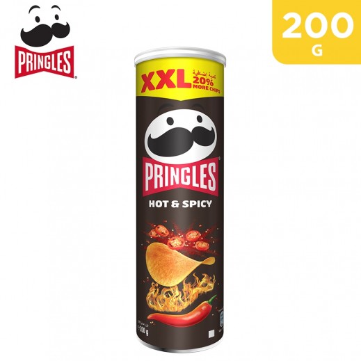 Pringles - XXL Hot & Spicy Potato Chips 200 g - delivered by Taw9eel Fast
