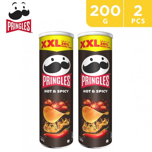 Pringles - XXL Hot & Spicy Potato Chips 2 x 200 g