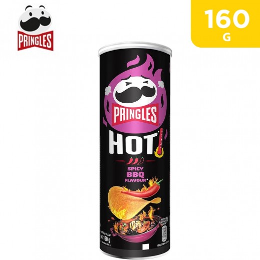 Pringles Hot Spicy Bbq Chips 160 g - delivered by Taw9eel Fast