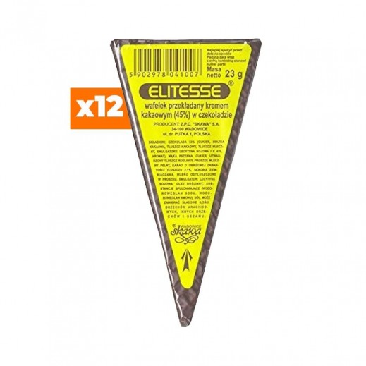 Elitesse Chocolate Coated Wafer with Cocoa Filling 12 x 23 g