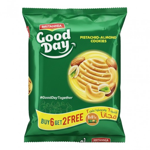 Good Day Pistachio Almond Cookies 81 g (6 + 2 Free) - delivered by Taw9eel Fast