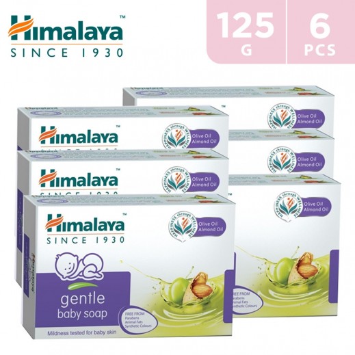 Himalaya Olive oil & Almond Oil Gentle Baby Soap 6 x 125 g - delivered by Taw9eel Fast