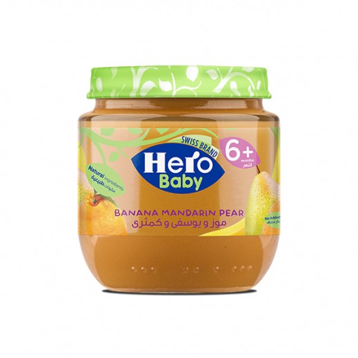 Hero Baby Food Jar - Banana-Mandarin-Pear 125 g - delivered by Taw9eel Fast