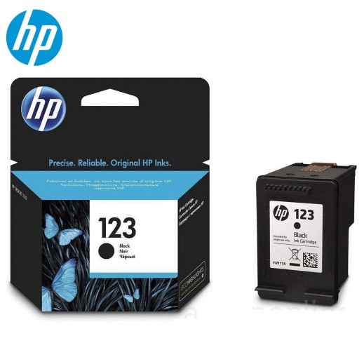 HP - 123 Original Ink Advantage Cartridge - Black - delivered by Taw9eel Fast