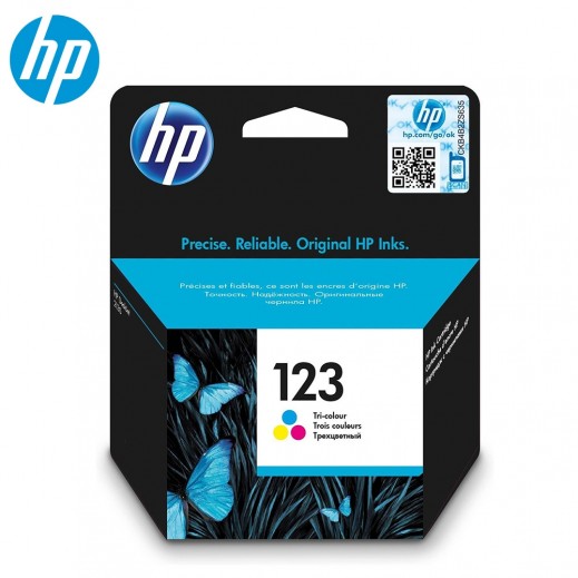 HP - 123 Origina Ink Advantage Cartridge - Tri-color - delivered by Taw9eel Fast