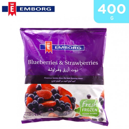 Emborg Frozen Blue Berries & Strawberry 400 g - delivered by Taw9eel Fast