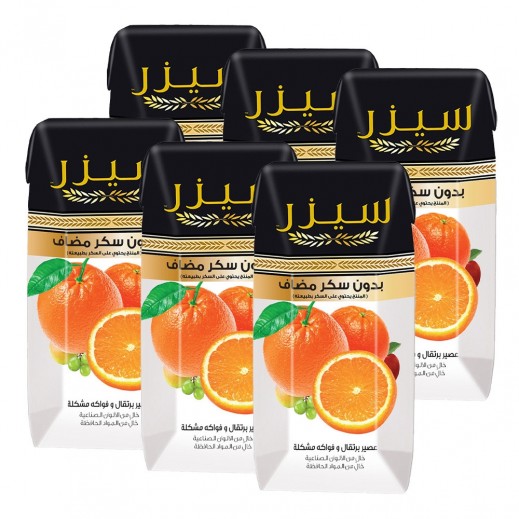 Caesar No Added Sugar Orange & Fruit Mix Juice 6 × 200ml