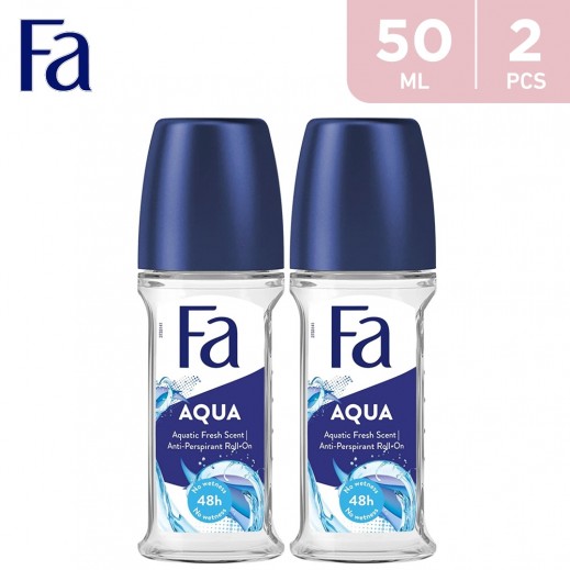 Fa Aqua Deo Roll On 2 x 50 ml Prom - delivered by Taw9eel Fast