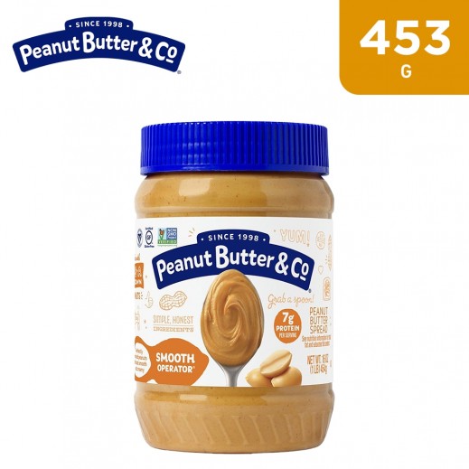 Peanut Butter & Co Gluten Free Smooth Operator Peanut Butter Spread 453 g - delivered by Taw9eel Fast